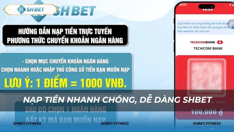 Các bước đơn giản để nạp tiền SHBET