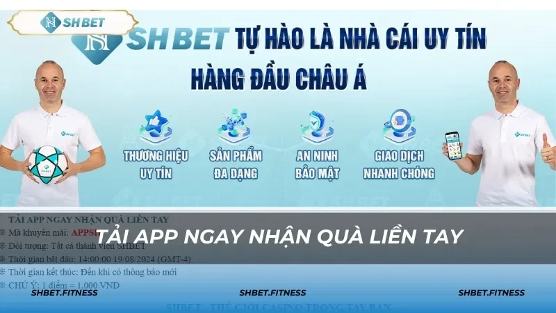 Trải nghiệm app SHBET – Nhận quà liền tay