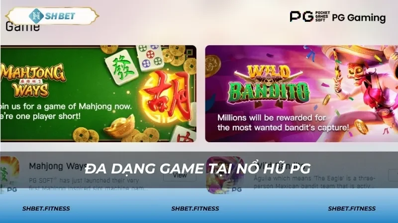 nổ hũ pg shbet